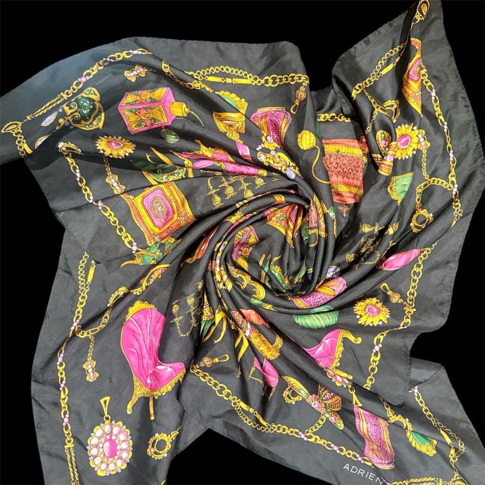 Vintage Adrienne Vittadini Silk Scarf